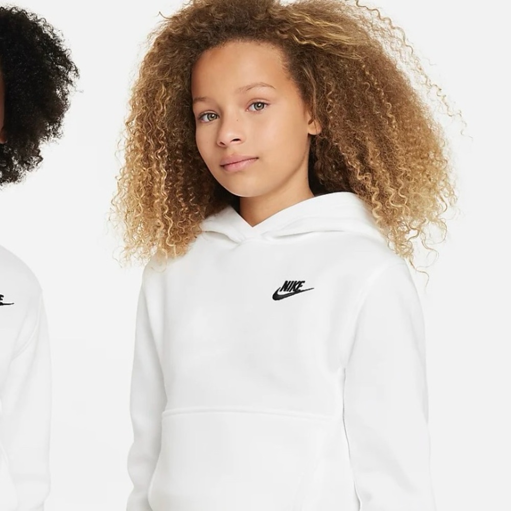 Kids medium white nike hoodie